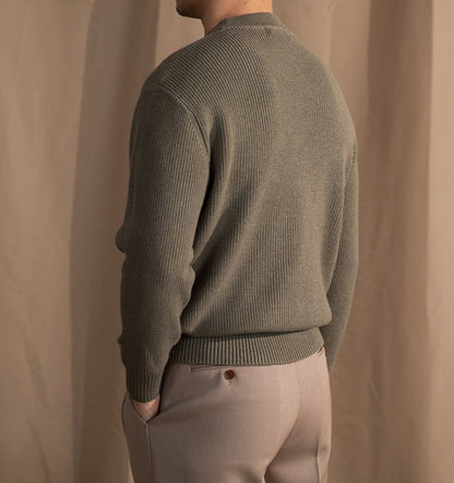 Maison Wool Blend Crewneck Sweater for Men