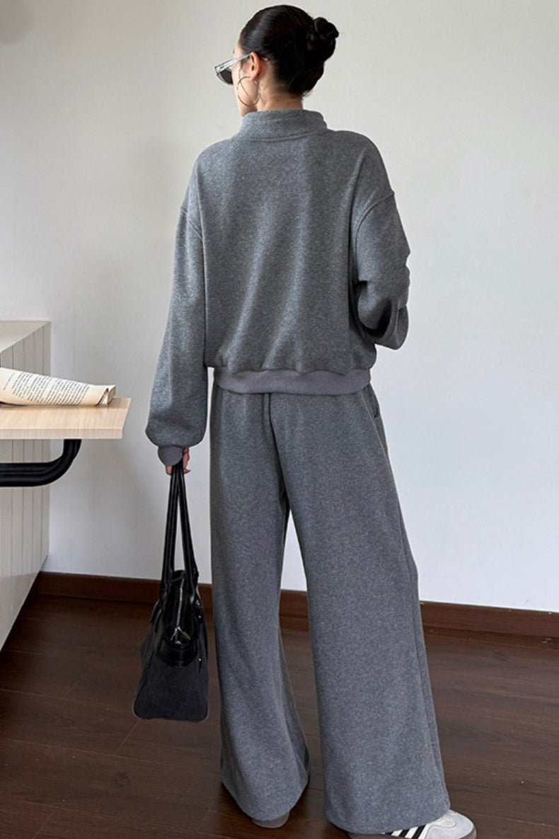 Plush Brushed Terry Hoodie Set Activewear Set