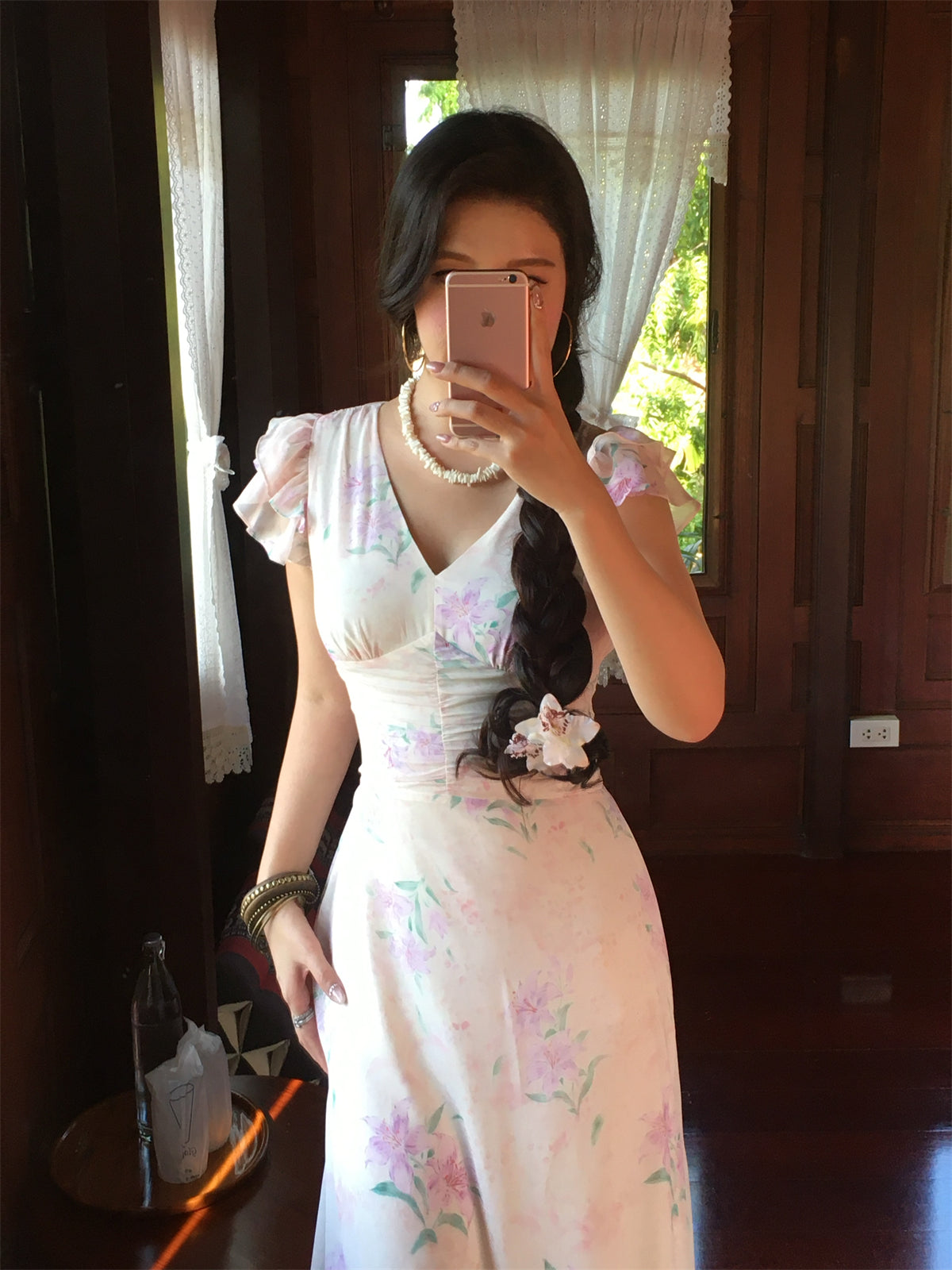 French Romantic Floral Maxi Dress – Elegant Long Gown for Spring   gunne sax vintage dress