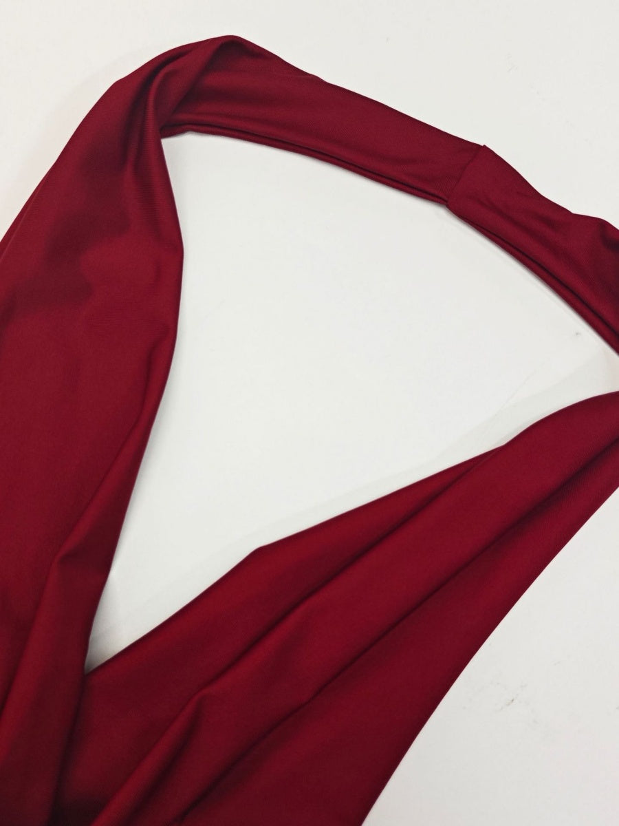 Halter Backless Draped Collar Hip-hugging Maxi Dresses