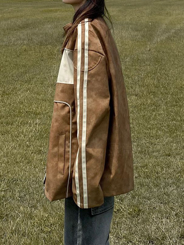 American Motorcycle Style Retro Old-Fashioned Jacket