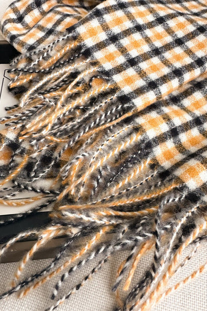 Checkered Thermal Shawl Scarf