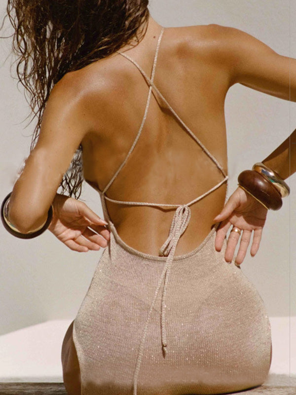 High Slits On Both Sides Sleeveless Cover Up Dress