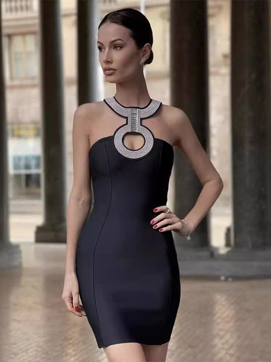 Bodycon Dress Halter Hot Girl's Night Out Club Coachella Mini Dresses