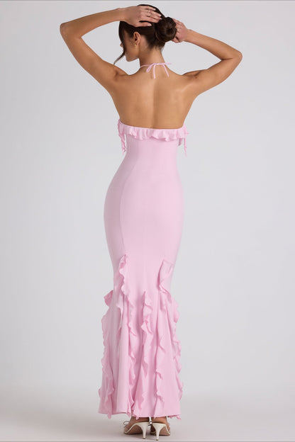 Bodycon Ruffle Hem Party Dress