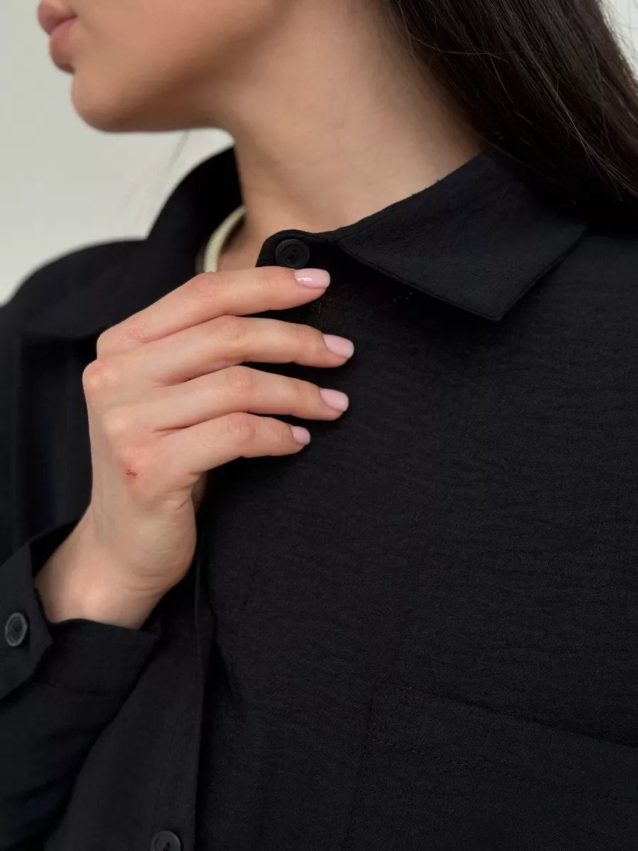 Solid Color Cardigan With Pockets, Casual Wide-leg Trousers 2-piece Sets