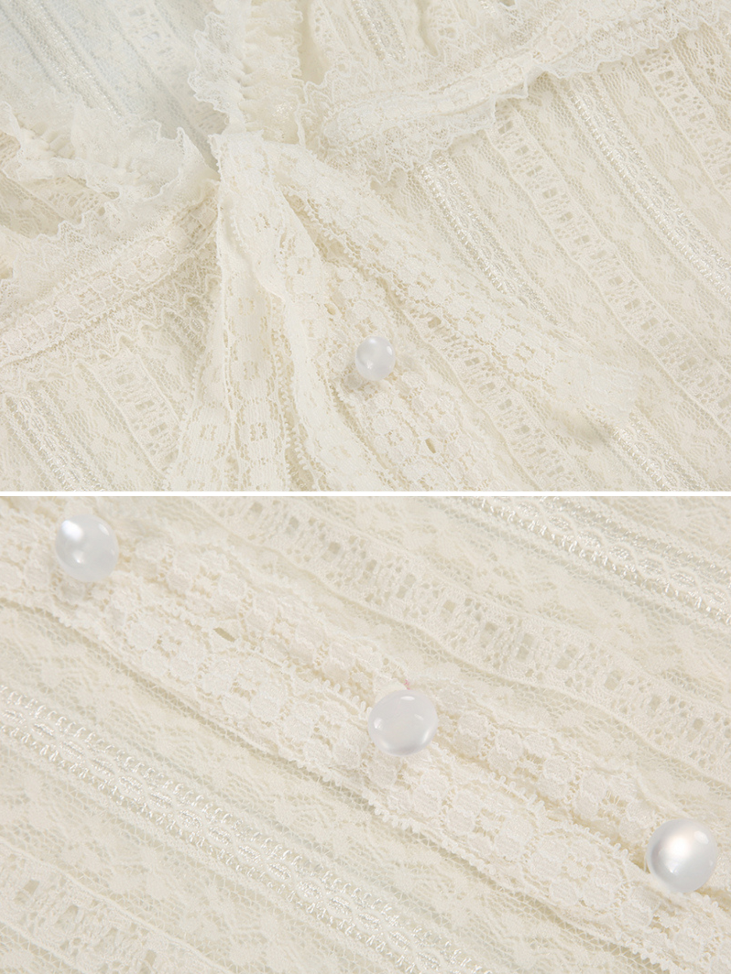 Debra Lace Ruffle Blouse Top