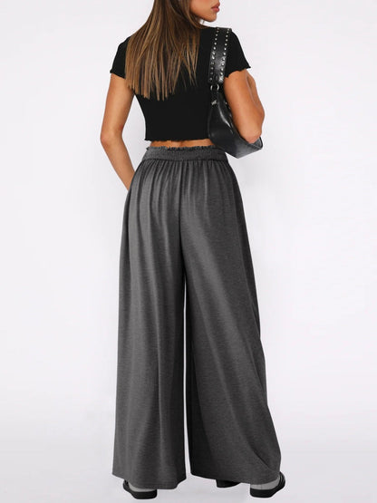 Loose-fit Culottes Pants Wide-leg Pants Drape Skirts