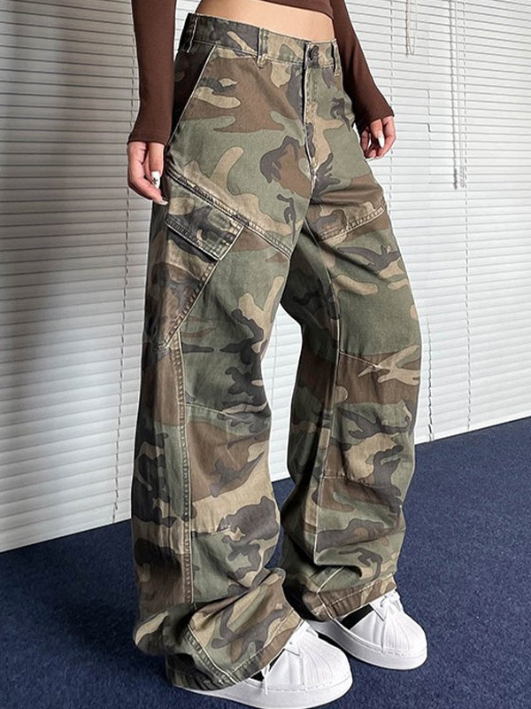 Camouflage Print Cargo Pants