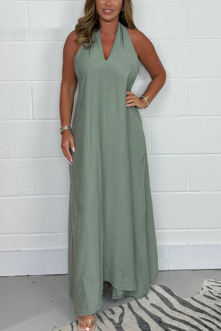 WOMEN'S T-BACK FLOATY DRESS FLOATY MAXI DRESS