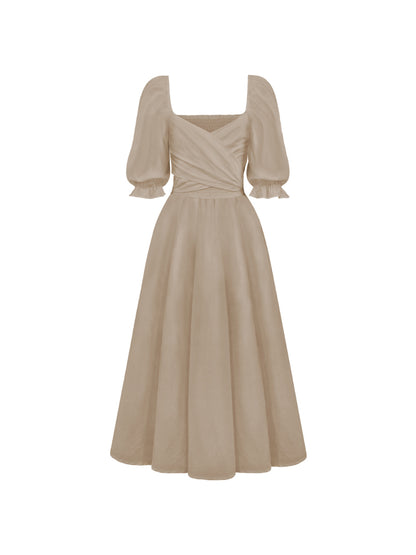 SUNSET SANDS TWO WAY WEARABLE MIDI DRESS - NEUTRAL