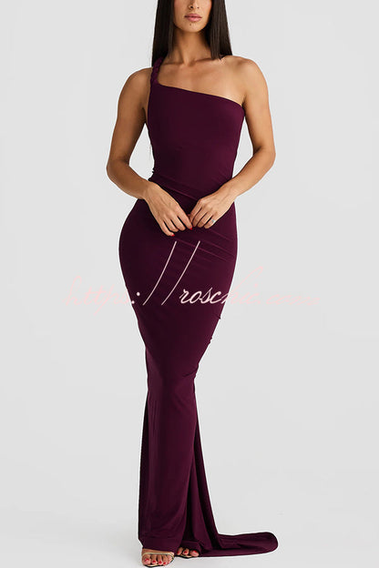 Sexy Halter Neck Open Back Pleated Slim Fit Maxi Dress