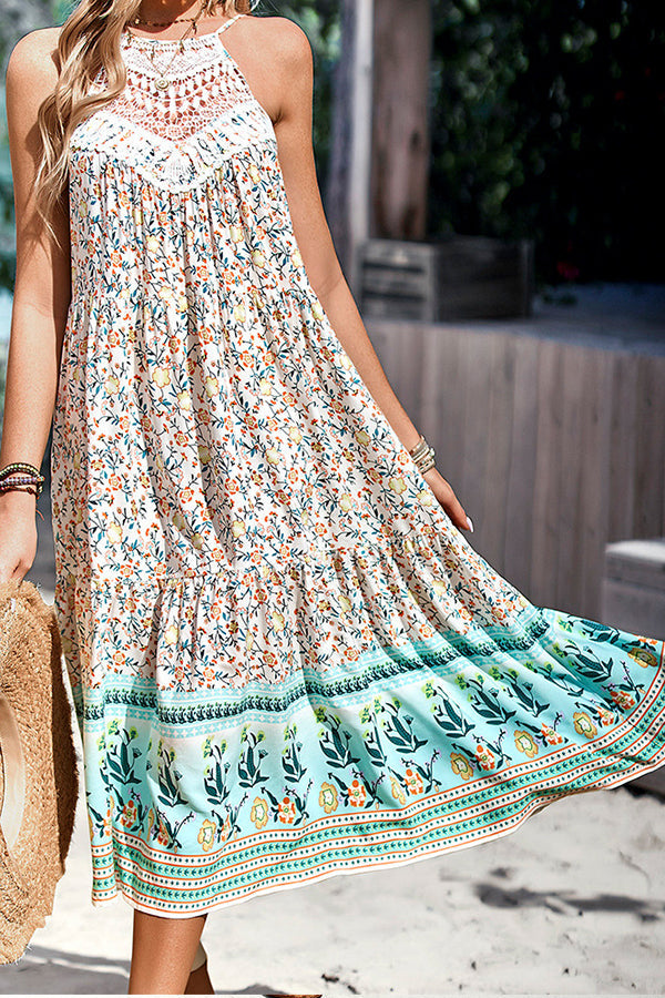 Bohemian Resort Sleeveless Maxi Dress