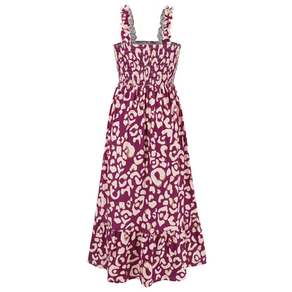 Rylee Strappy Printed Maxi Dress - Purple