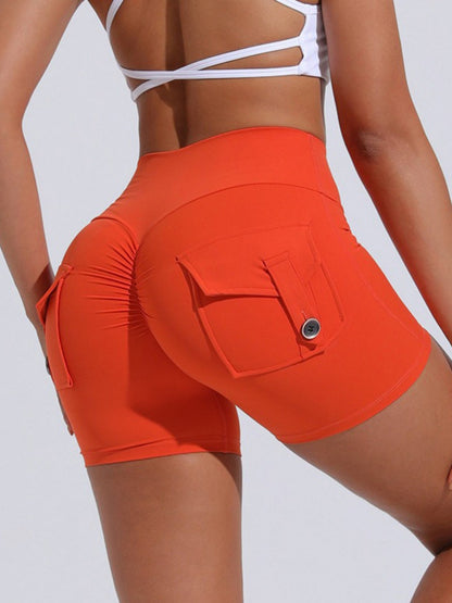 Bare-feel Pocket High-waisted, Tummy-flattening, And Butt-lifting Yoga Shorts