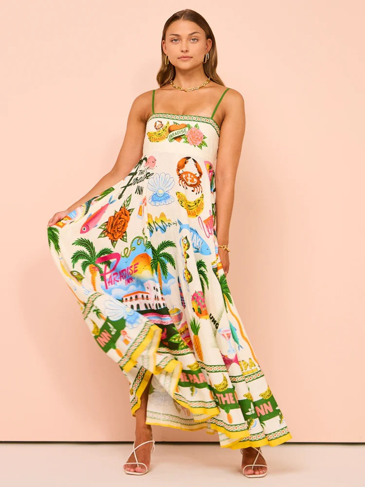 Floweron Dress - Apricot