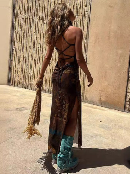 Free Soul Flame Mesh Dress