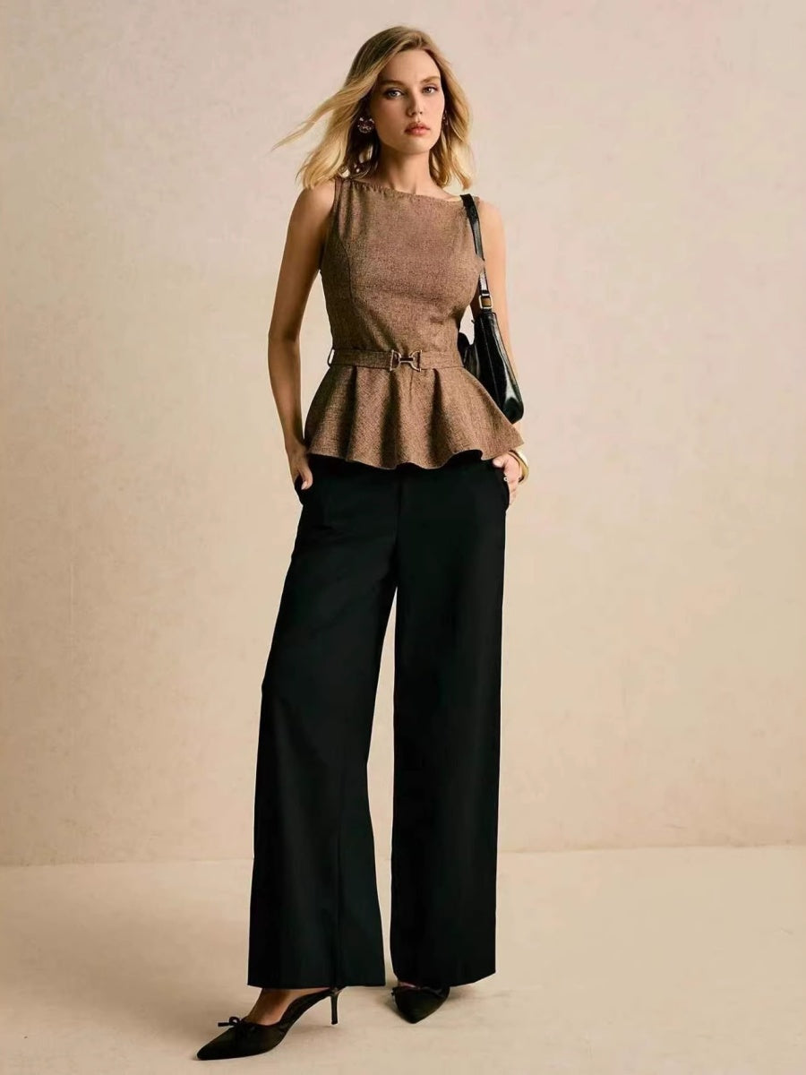 Commuting Grace Jacket Hem Sleeveless Tank Tops