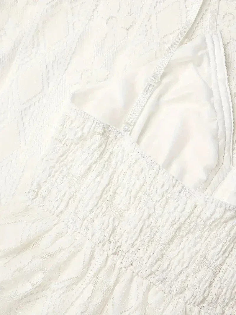 Crochet Lace Maxi Dress for Women