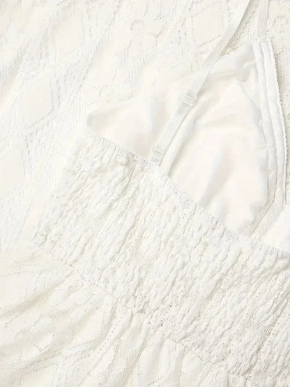 Crochet Lace Maxi Dress for Women