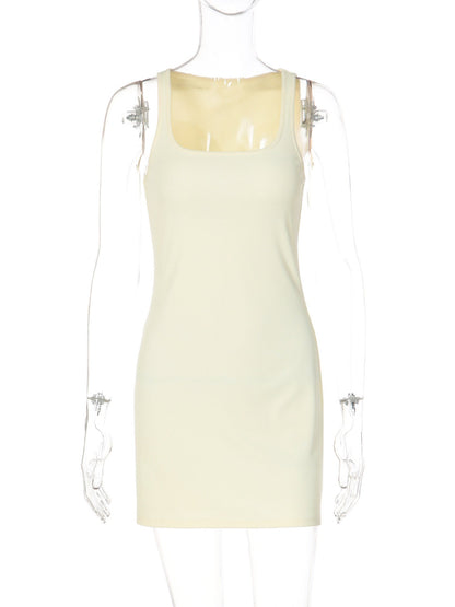 Slim Fit Hip Body Camisoles Mini&Short Dresses