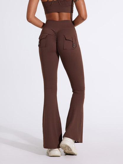 Bare-feel Pocket High-waisted Hip Lift Sports Yoga Pants
