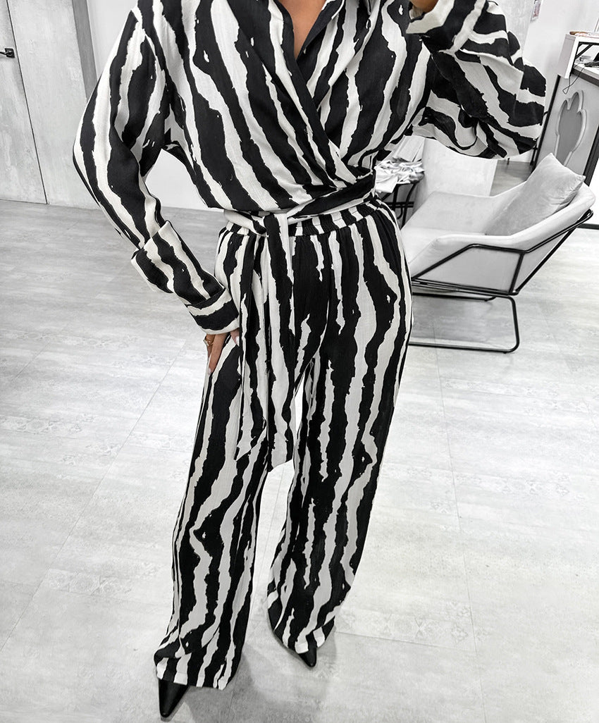 Bold Stripe Coord -  Black