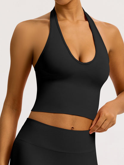 Seamless Quick-drying Halter Neck Beautiful Back Exercise And Fitness Yoga Tank Top