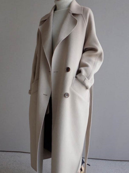 Mid-length Woolen Cloth Double-breasted Woolen Cloth Coats