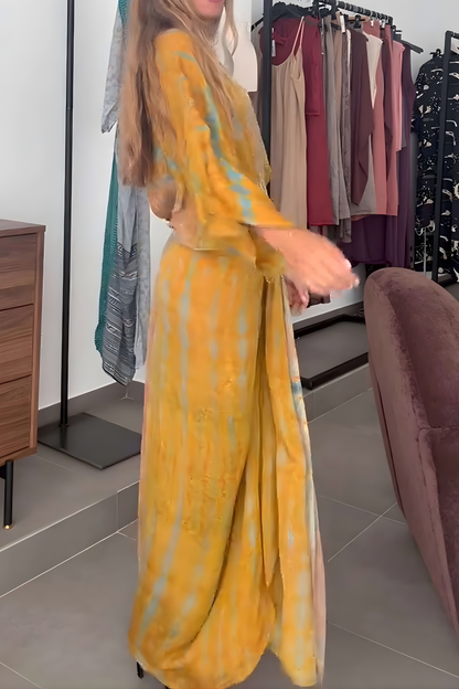 Kimono-Style Printed Dress