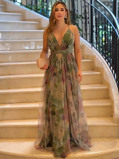WhisperGlam Chiffon Maxi Dress