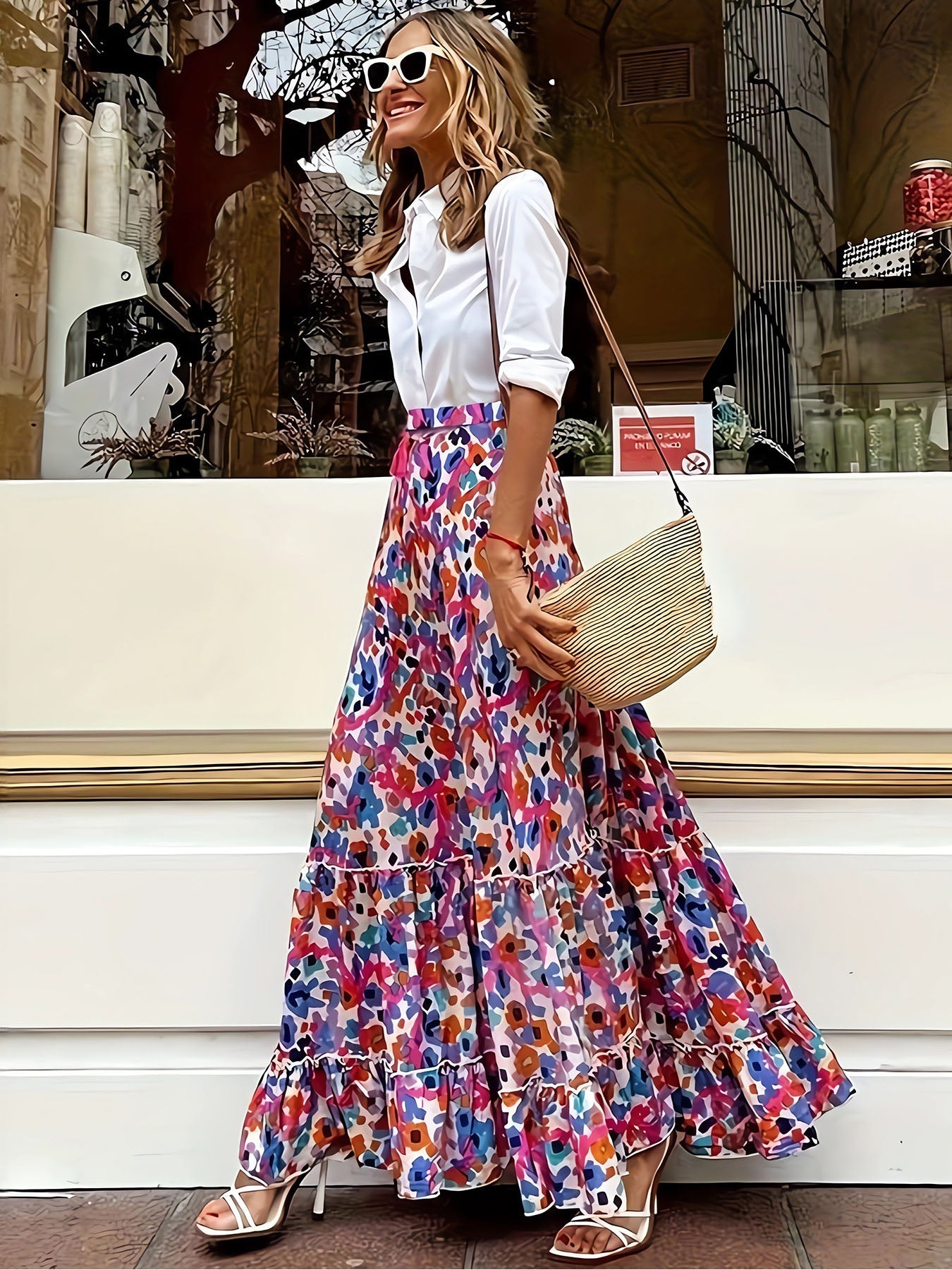 Floral Half Dress