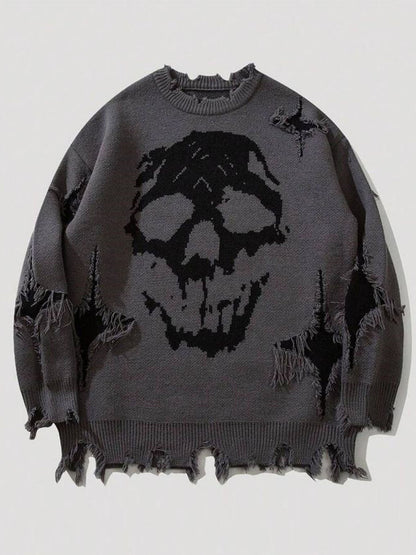 Unisex Halloween Ripped Sweater