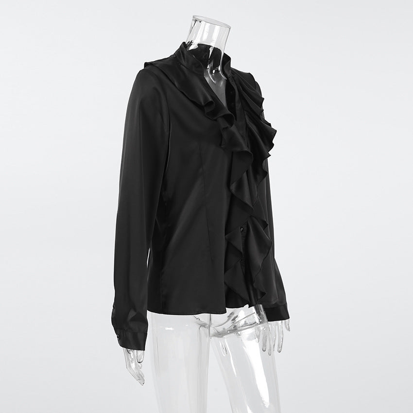 Rufflina Top-Black