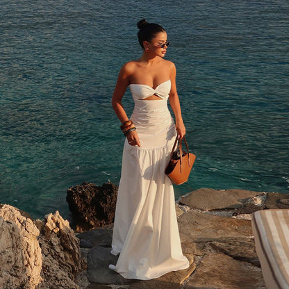 Cruz Maxi Dress-White
