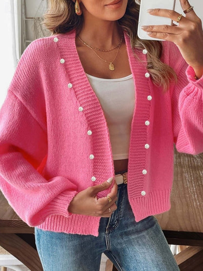 Buttons Pink Cardigans