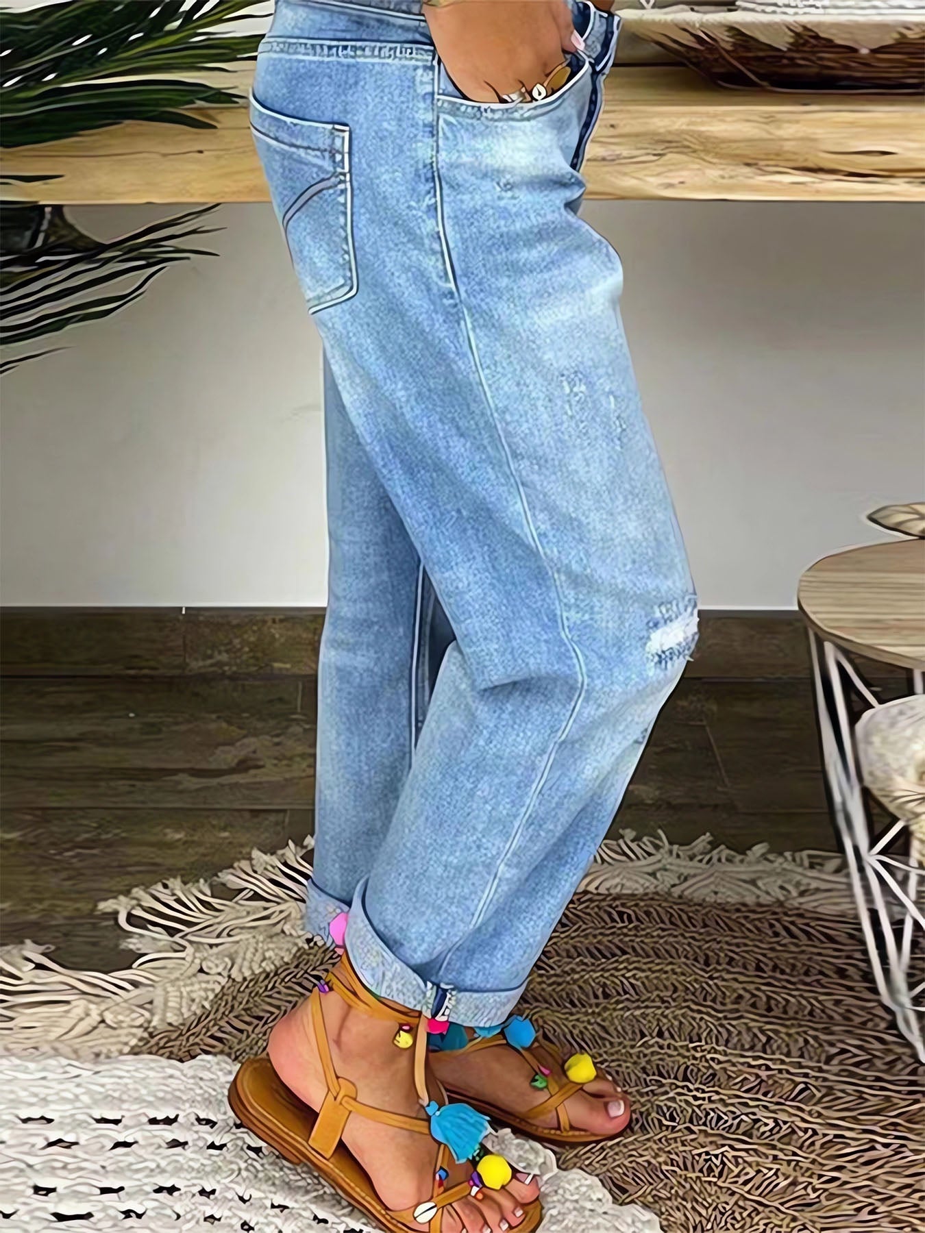 Ripped Street Style Jeans