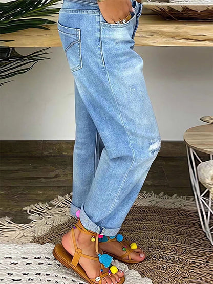 Ripped Street Style Jeans