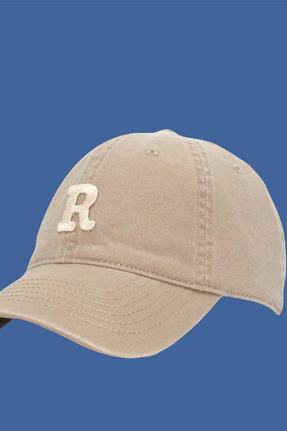 Letter R Embroidered Baseball Cap