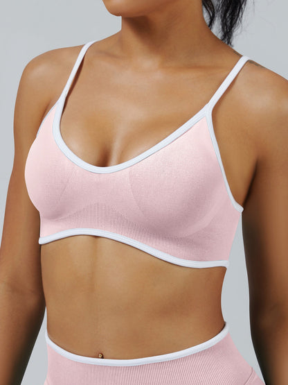 Seamless With Breast Pads Exercise Yoga Halter Bra Vest