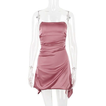 Cassio Mini Dress - Rose Red