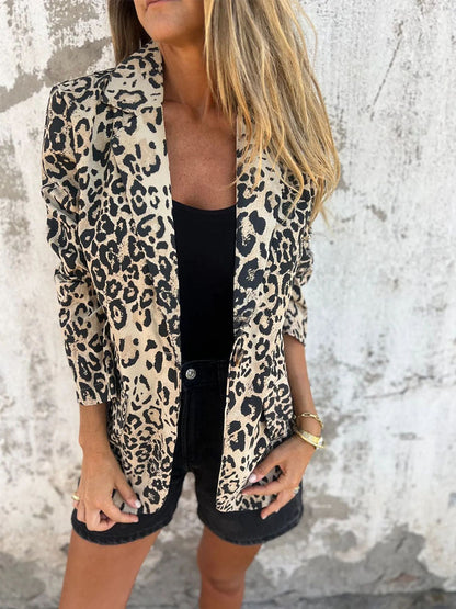 Graceful Touch Leopard Blazer