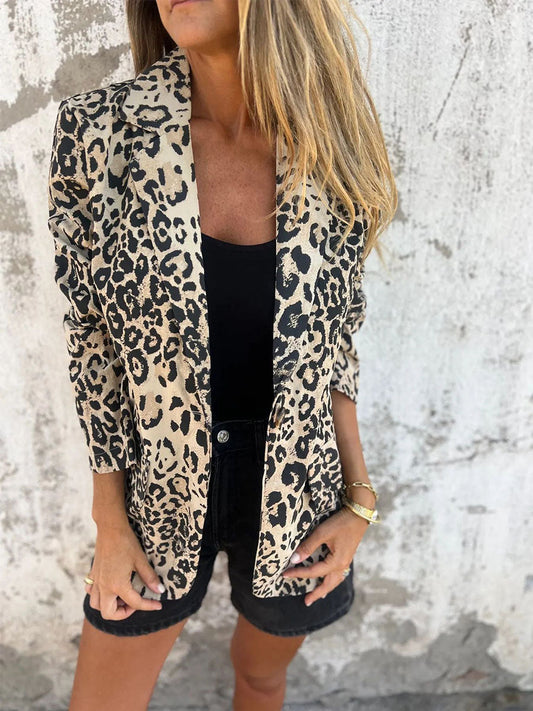 Graceful Touch Leopard Blazer