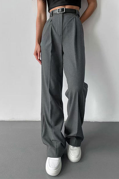 Margovil High Rise Pocketed Straight Leg Suit Pants