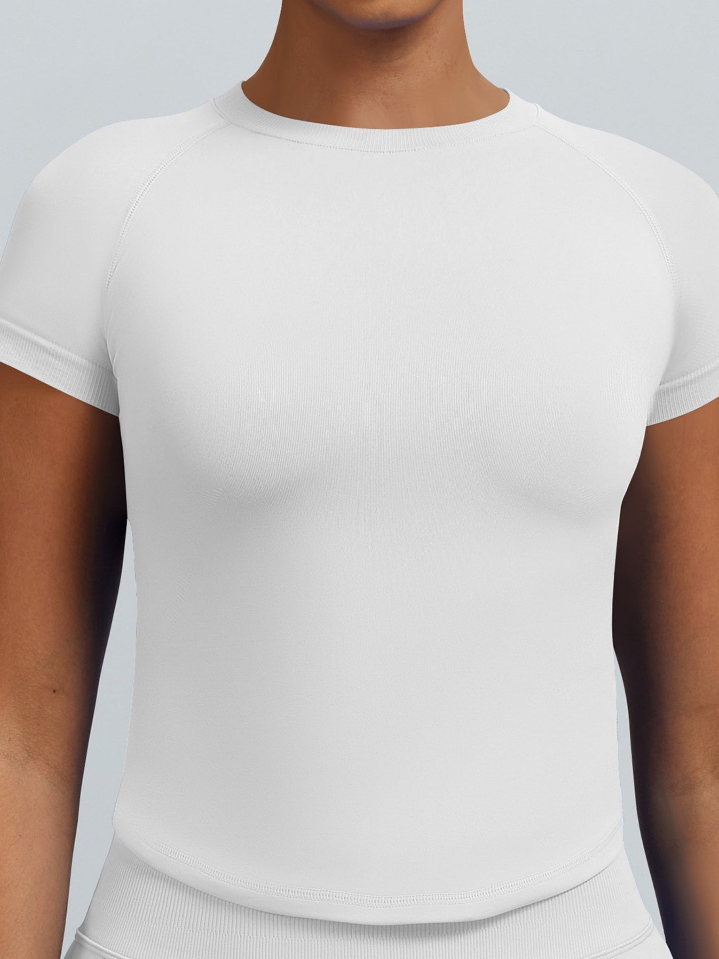 Seamless Quick-drying Moisture-wicking Exercise And Fitness Yoga Short-sleeved T-shirt