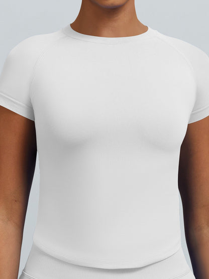 Seamless Quick-drying Moisture-wicking Exercise And Fitness Yoga Short-sleeved T-shirt