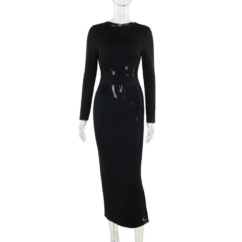 Nightfall Charm Dress-Black
