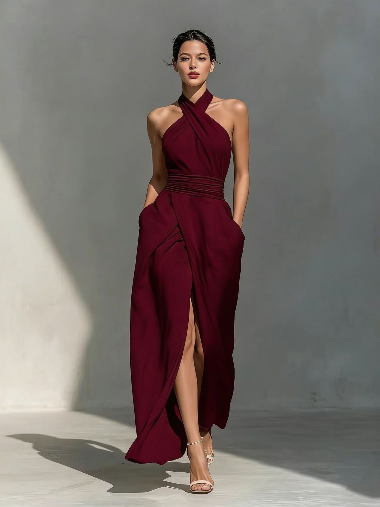 Sleeveless Elegant Slim-fit Long Dress