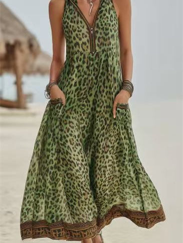 Simple Solid Color Patchwork Dress