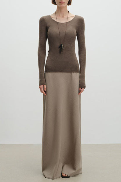 Soft Wool Seamless Multi-Neck Slim Knit Base Layer